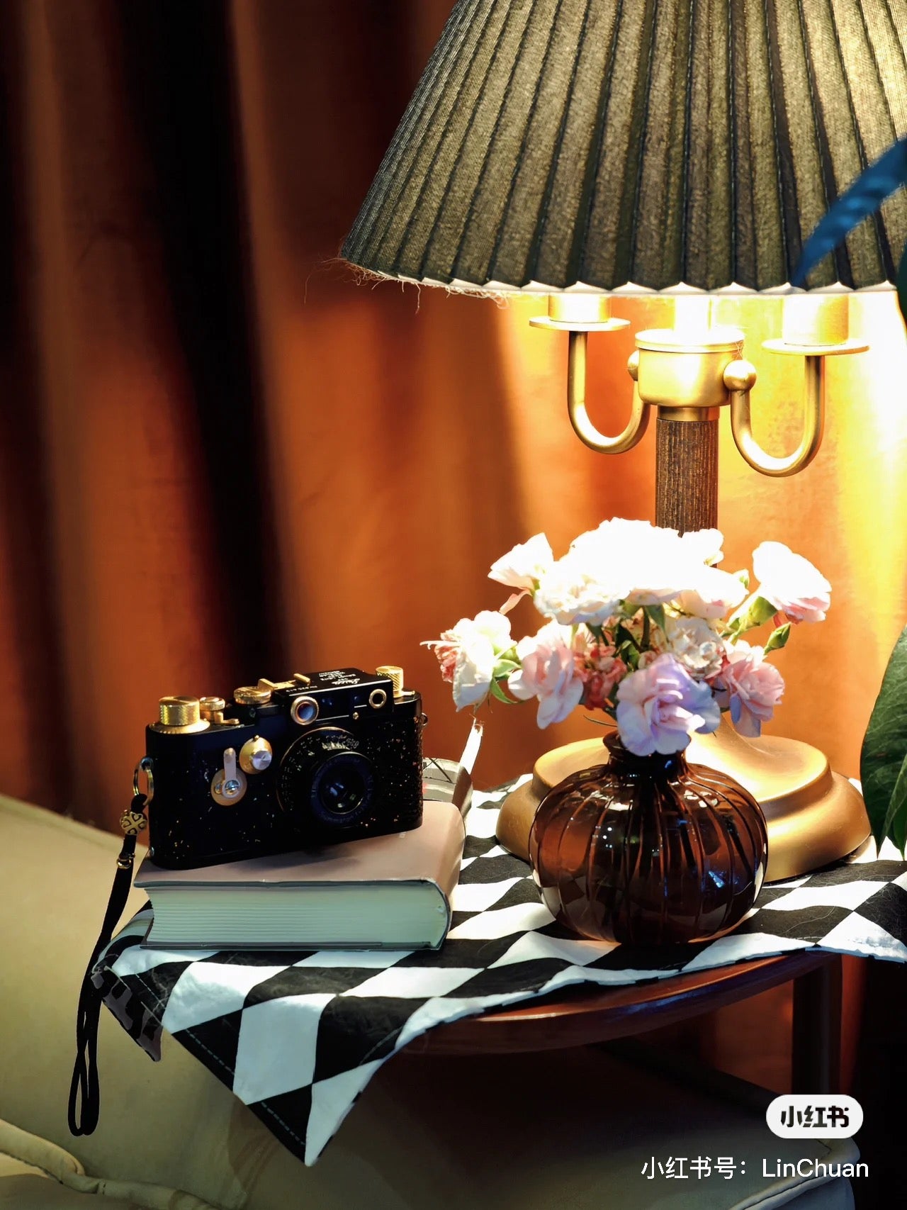 Gloden,Leather art replacement with gold sprinkled lizard skin material/black