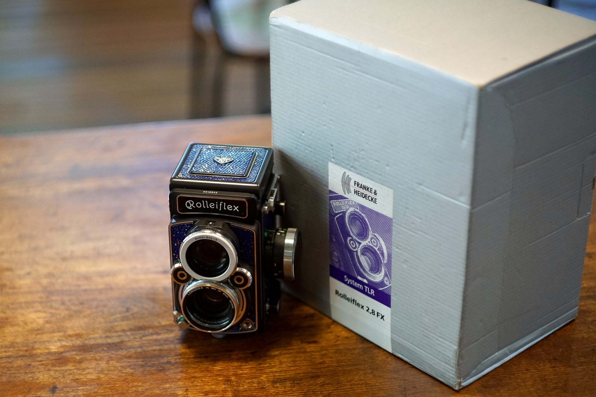 Leather art replacement with gold sprinkled lizard skin material/Blue