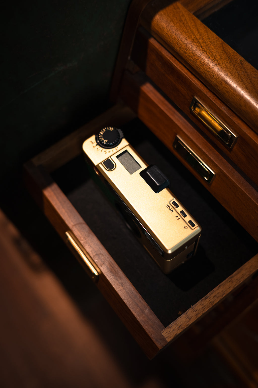 minilux 24K Golden Customization/Leather art replacement with gold sprinkled lizard skin material/Green