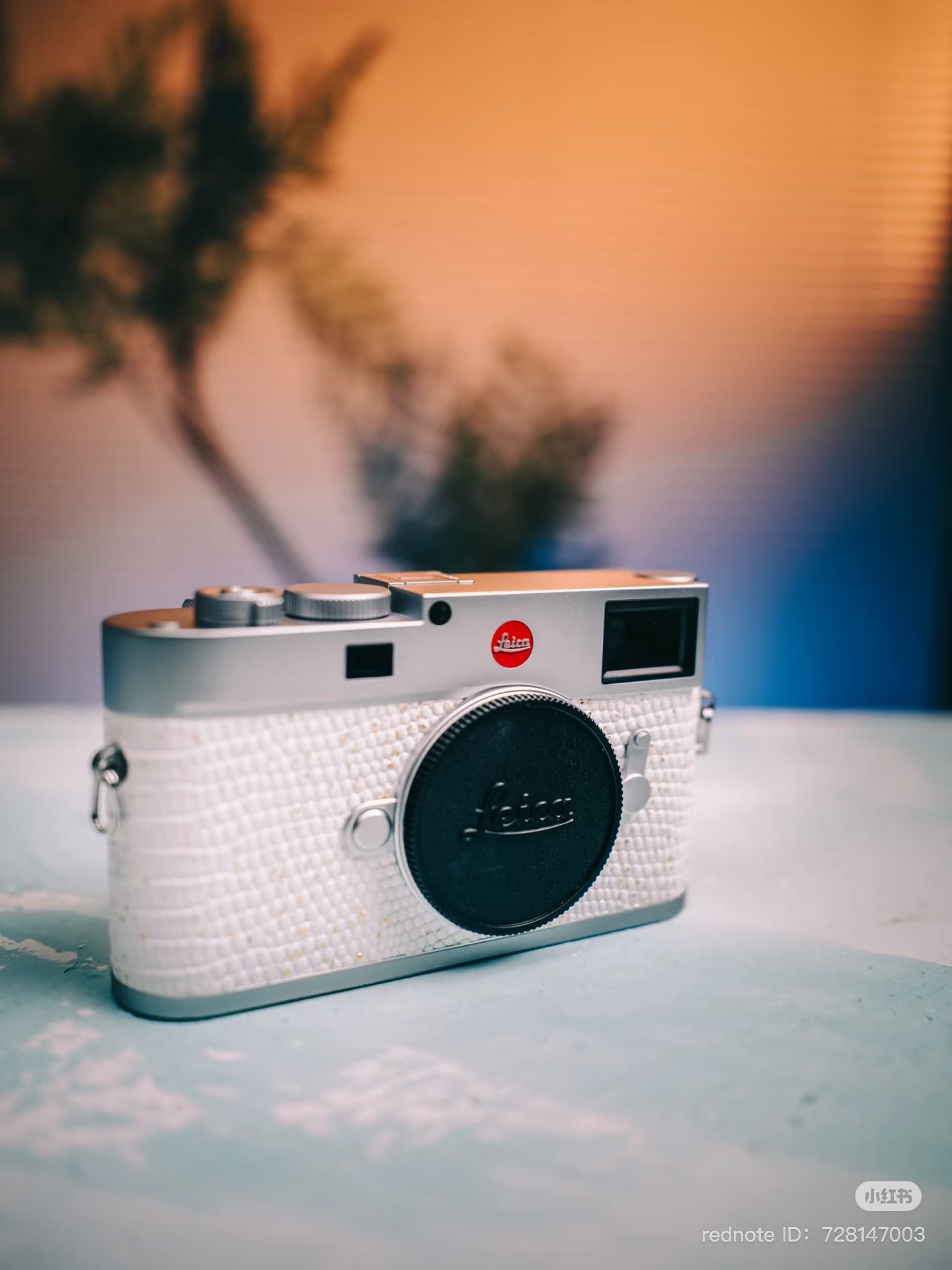 Leather art replacement with gold sprinkled lizard skin material/White