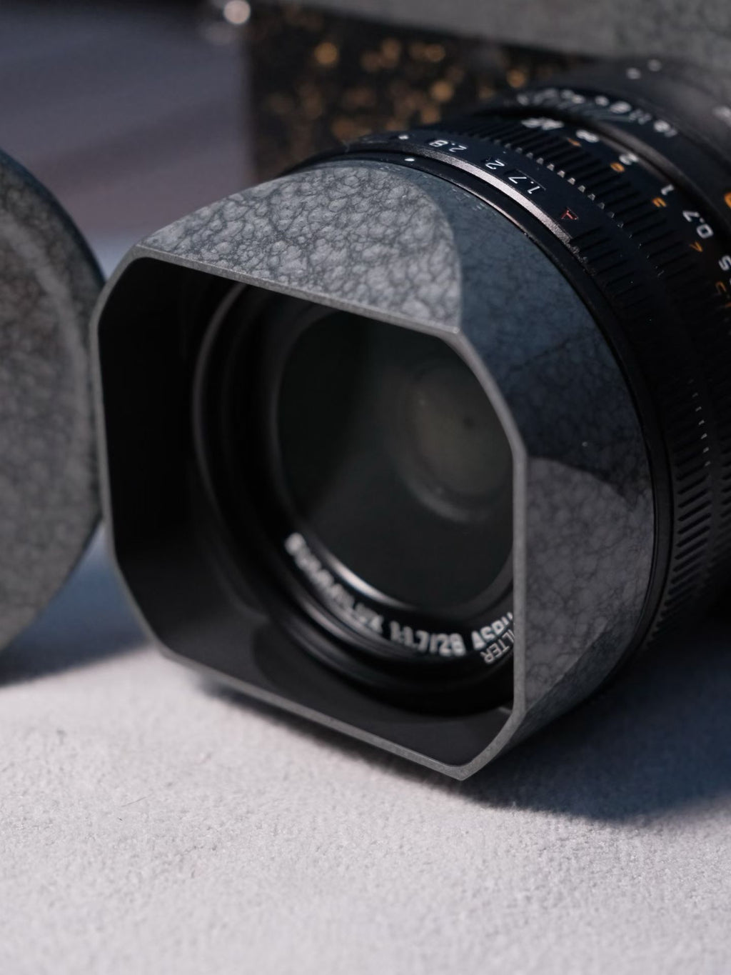 Q2 Hammer Tone Repaint/Leather art replacement with gold sprinkled lizard skin material/black