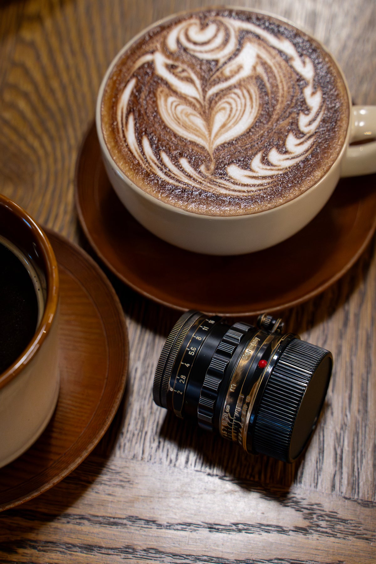 50mm Lens Custom Vintage Reset black paint/exposed copper to make old