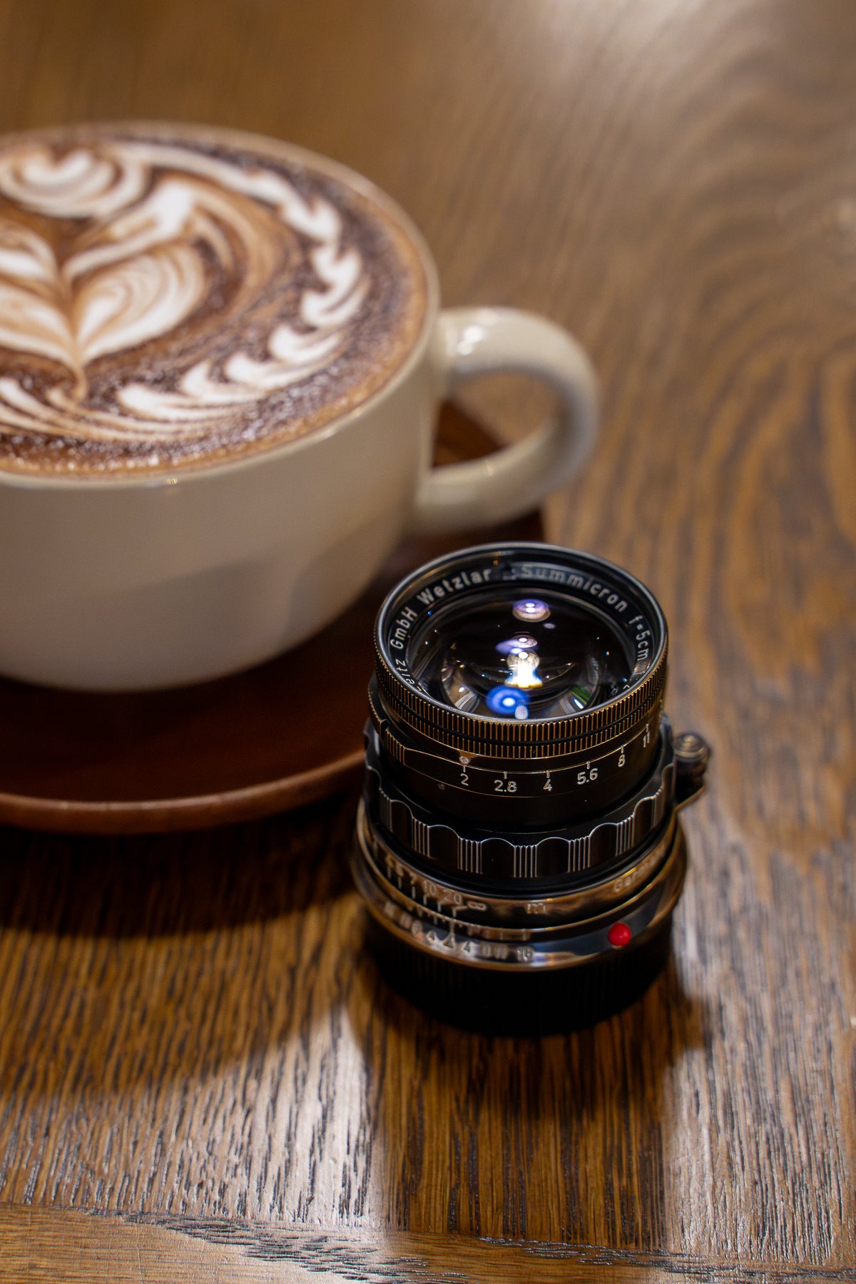 50mm Lens Custom Vintage Reset black paint/exposed copper to make old