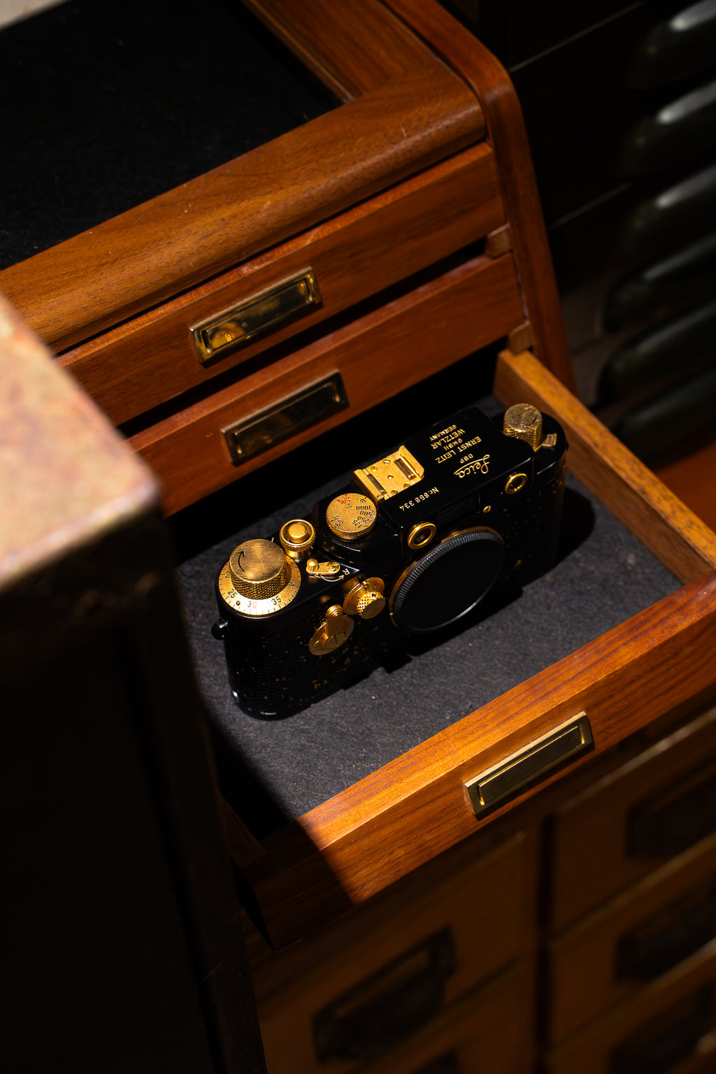 IIIG 24K Golden Customization,Leather art replacement with gold sprinkled lizard skin material/black