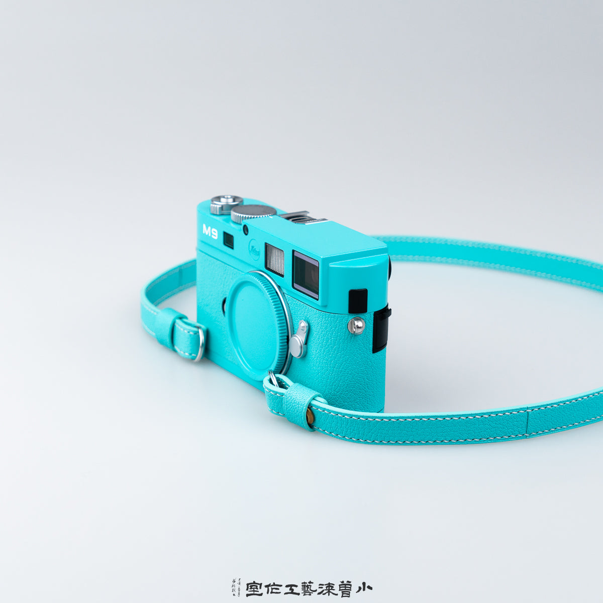 T Blue French Lambskin Camera Shoulder Strap（M9）